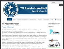 Tablet Screenshot of handball.tvasseln.de